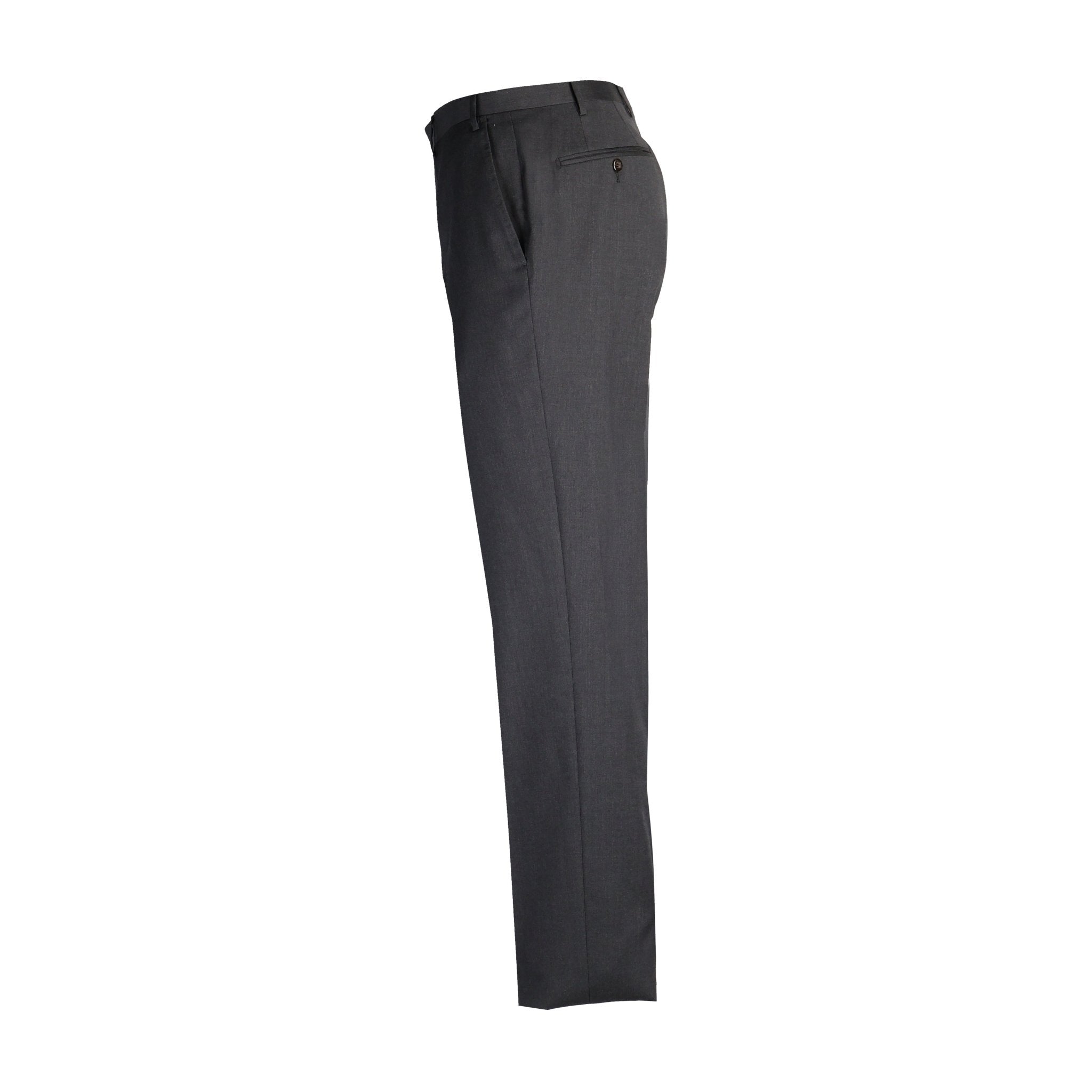 Premium CORNELIANI Flat Front Dress Pants for Men - Charcoal Gray - Classic Fit for Business & Formal Occasions