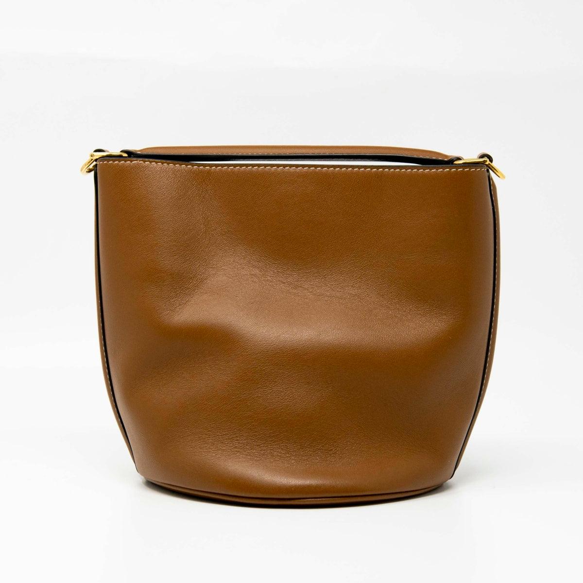 Celine Tan Teen Bucket 16 Bag - Genuine Leather Crossbody Shoulder Bag for Women | Perfect for Travel, Shopping & Everyday Use