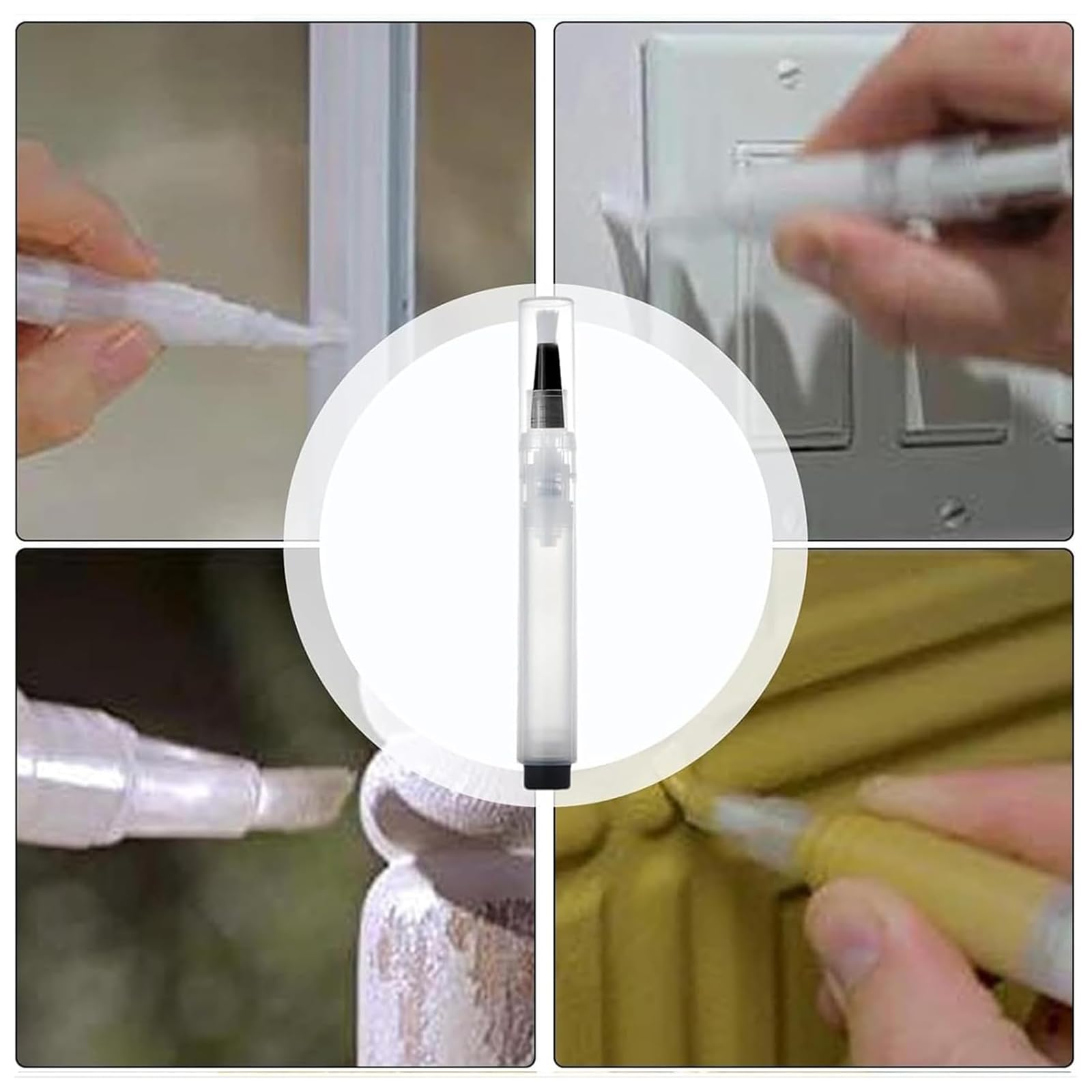 Refillable Touch Up Paint Pen Brush - 6ml Fillable Paint Marker for Walls, Cabinets, Doors & Furniture (2 Pack) - Perfect for Home Repairs, DIY Projects & Small Surface Touch Ups