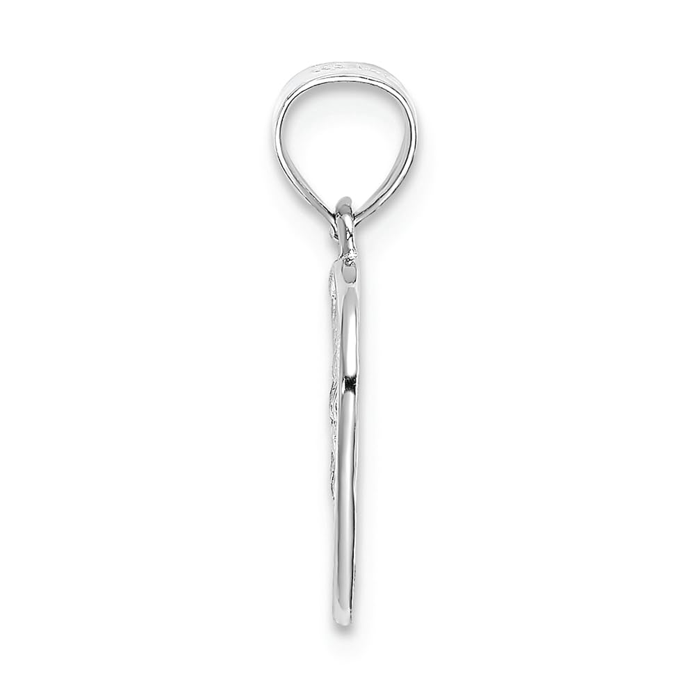14K White Gold Woven Heart Charm Pendant - Dainty & Elegant Jewelry Gift for Women - Perfect for Valentine's Day, Anniversary & Romantic Occasions