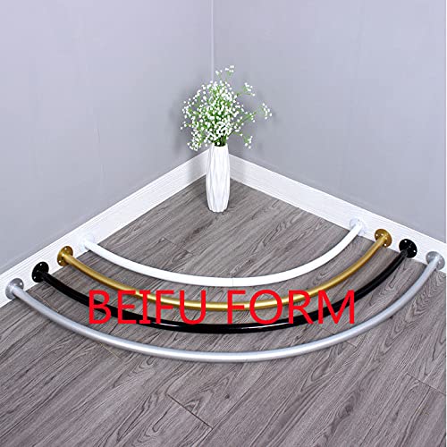 Clothing Store Fitting Room Curtain - Black Metal Rod Changing Room Drapes with Track & Rings (39 Inches/100cm) for Retail Boutique Dressing Rooms