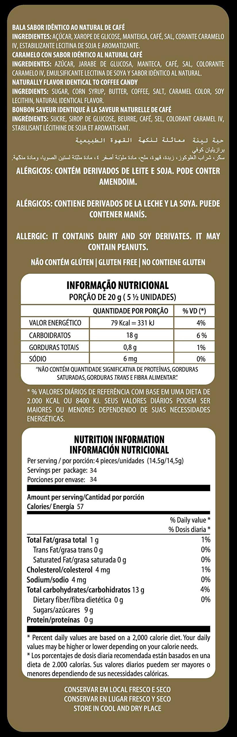 Premium Brazilian Coffee Candy - Family Pack (500g, 138 Count) - Delicious Coffee-Flavored Treats for Office Snacks, Road Trips & Gift Baskets