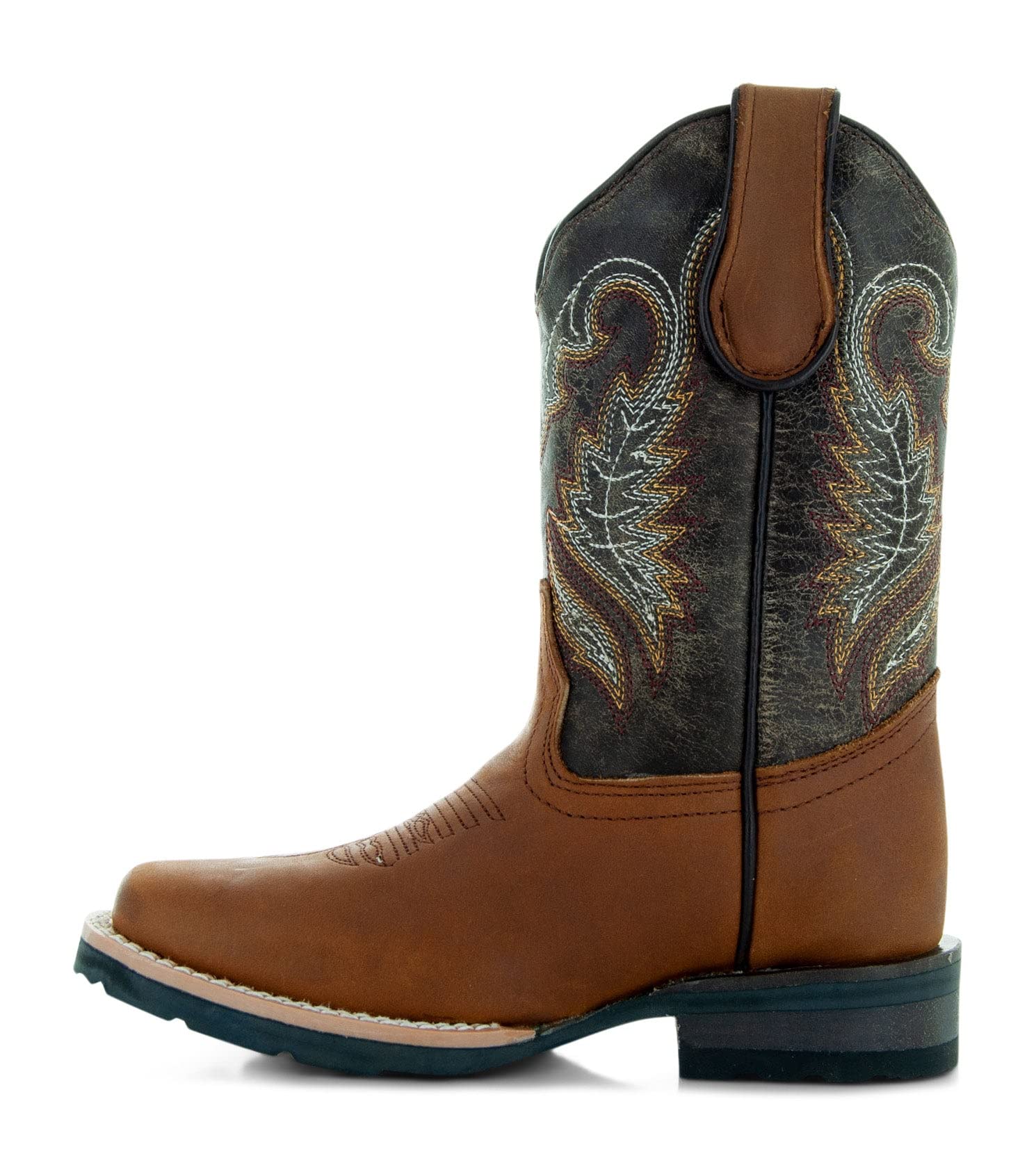 Soto Boots K4003 Genuine Leather Kids Cowboy Boots - Square Toe Western Boots for Toddlers & Children (Miel) | Perfect for Rodeo, Country Dance & Outdoor Play