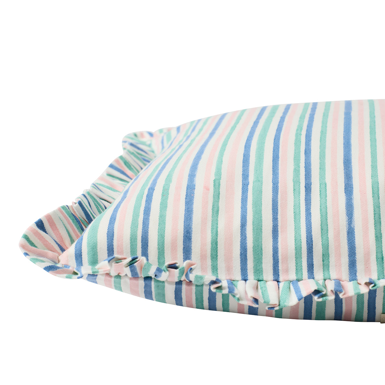 Striped Frill Cushion Cover - Soft & Stylish Home Decor for Sofa, Bed, or Chair - Perfect for Living Room, Bedroom, or Nursery