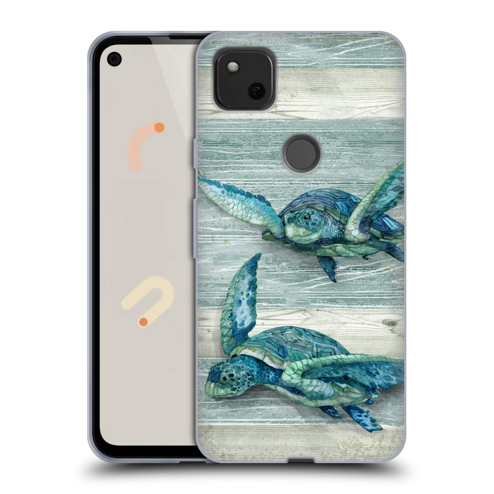 Paul Brent Turtle Case for Google Pixel 4a - Soft Gel Sea Creatures Design for Beach & Outdoor Use