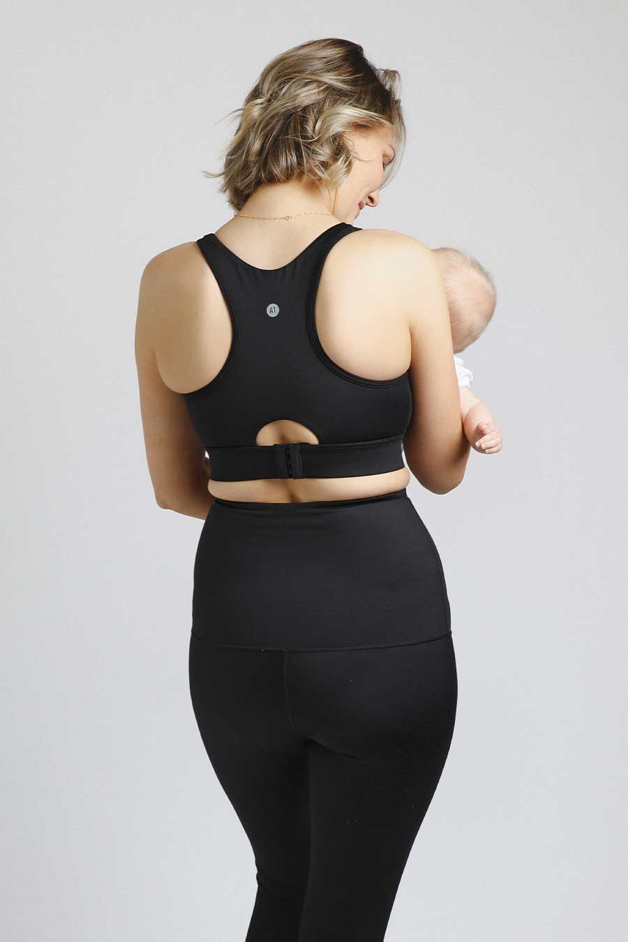 Best Maternity Sports Bra for Active Moms - Breathable & Supportive Nursing Workout Top - Black | Perfect for Yoga, Running & Postpartum Exercise
