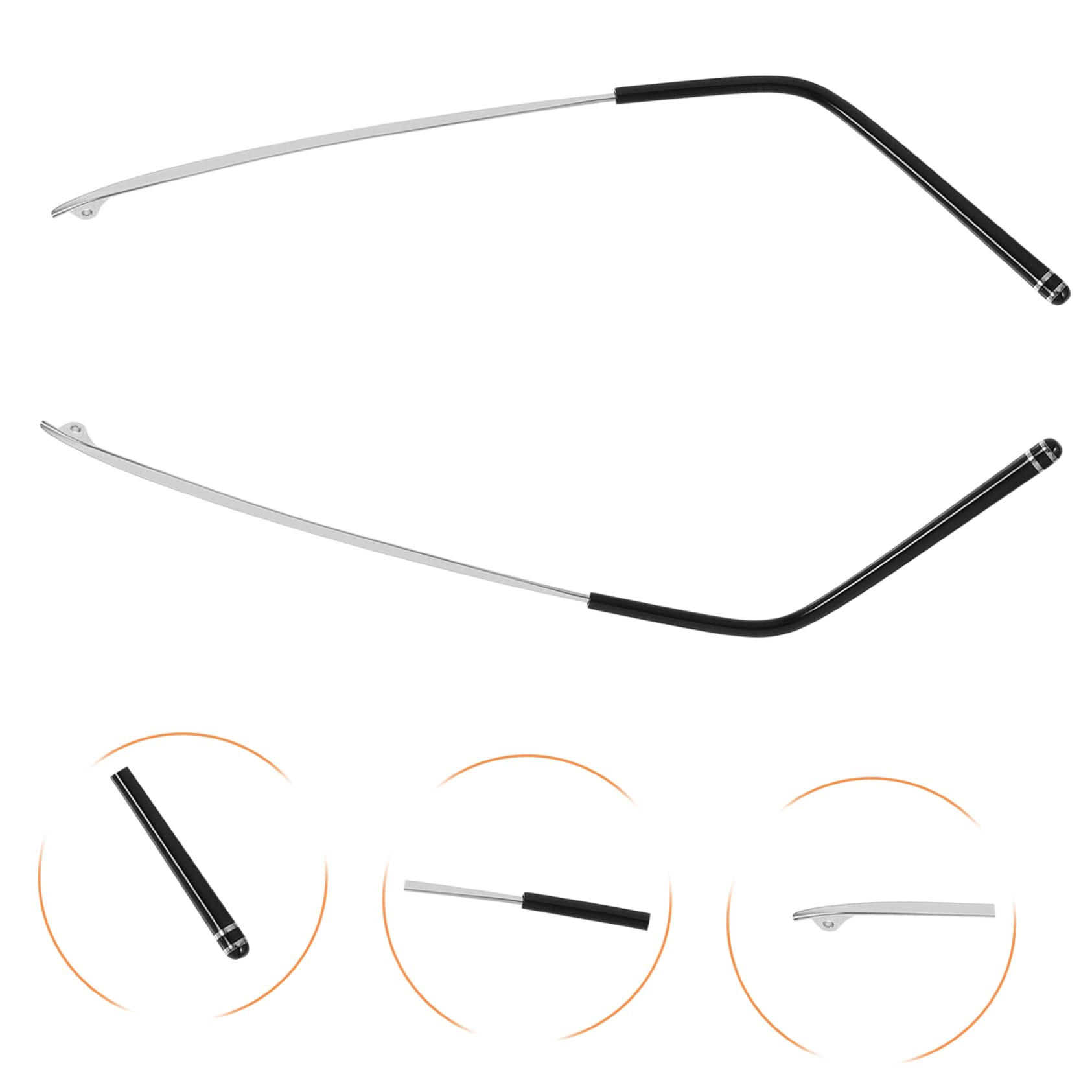 BUTIFULSIC 1 Pair Replacement Glasses Temple Arms - Metal Frame Repair Parts for Eyeglasses | DIY Glasses Fix Kit for Broken Frames, Comfortable Fit for Reading & Computer Glasses