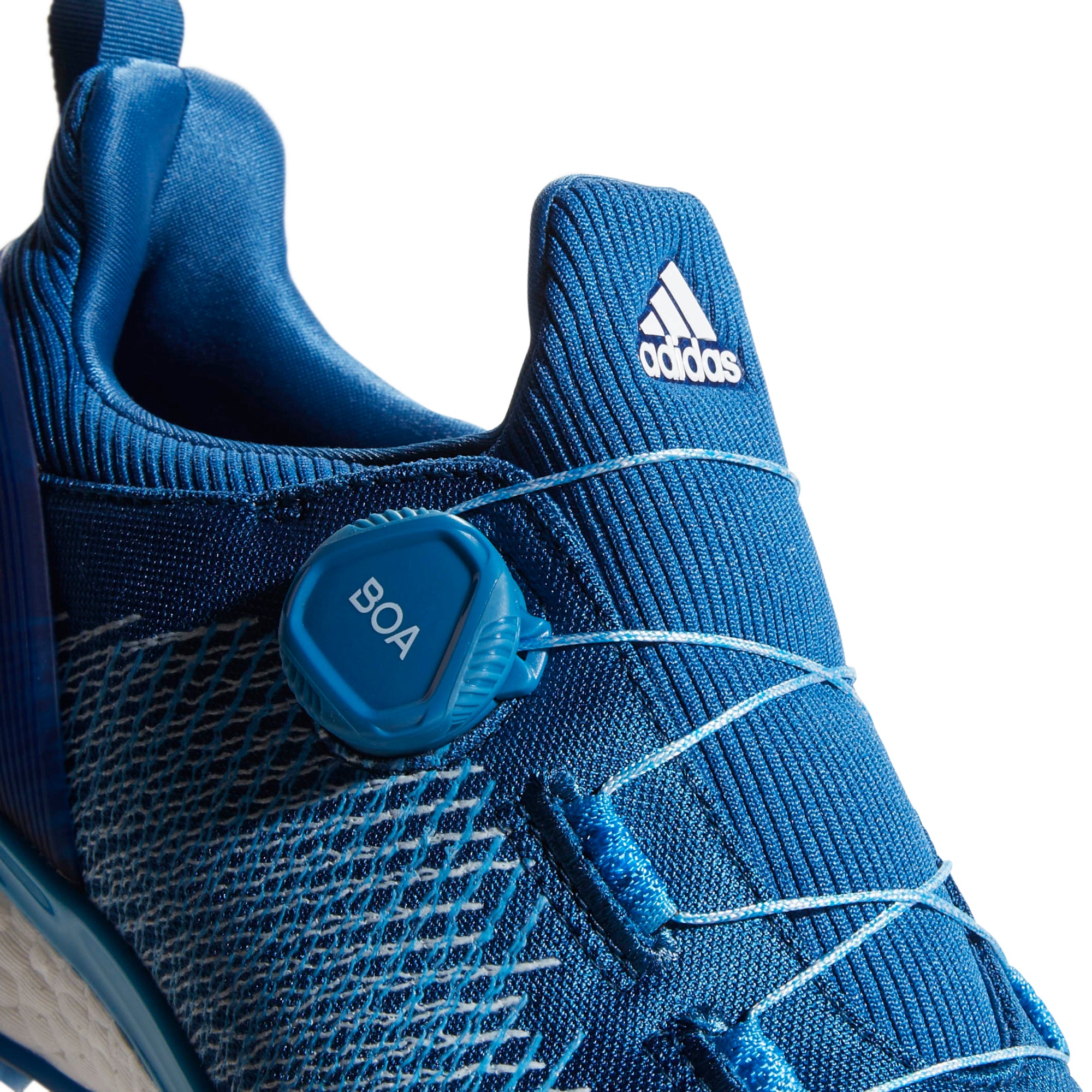 Adidas Forgefiber BOA Men's Golf Shoes - Lightweight & Waterproof Blue Golf Footwear for Walking Courses | Perfect for Professional & Casual Golfers