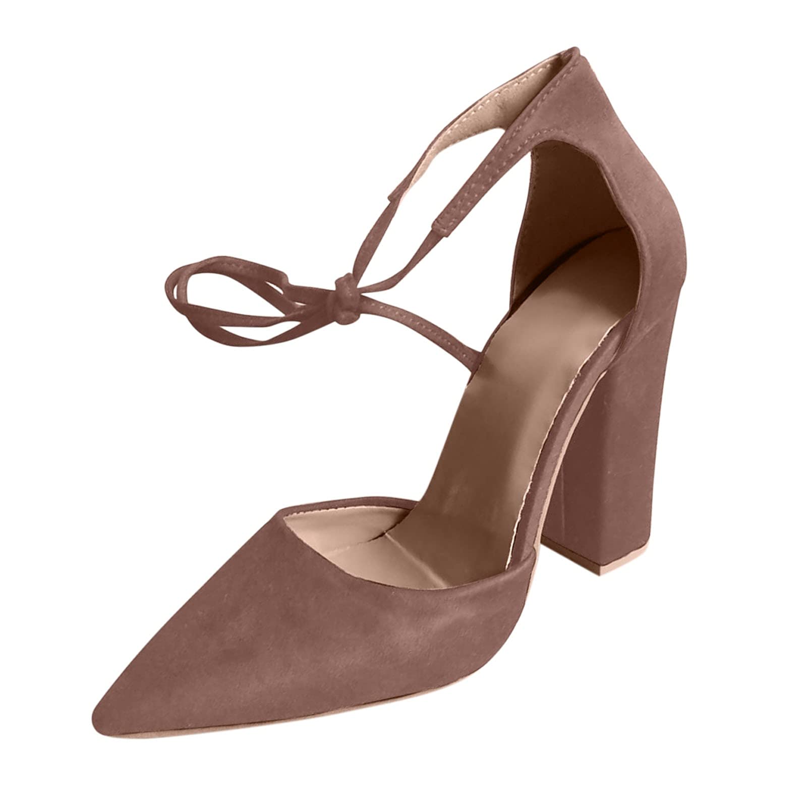 Stylish Thick Suede Platform Sandals for Women - Summer Beach Travel Shoes with Lace-Up Heel Design | Perfect for Casual Outings, Vacations & Outdoor Adventures