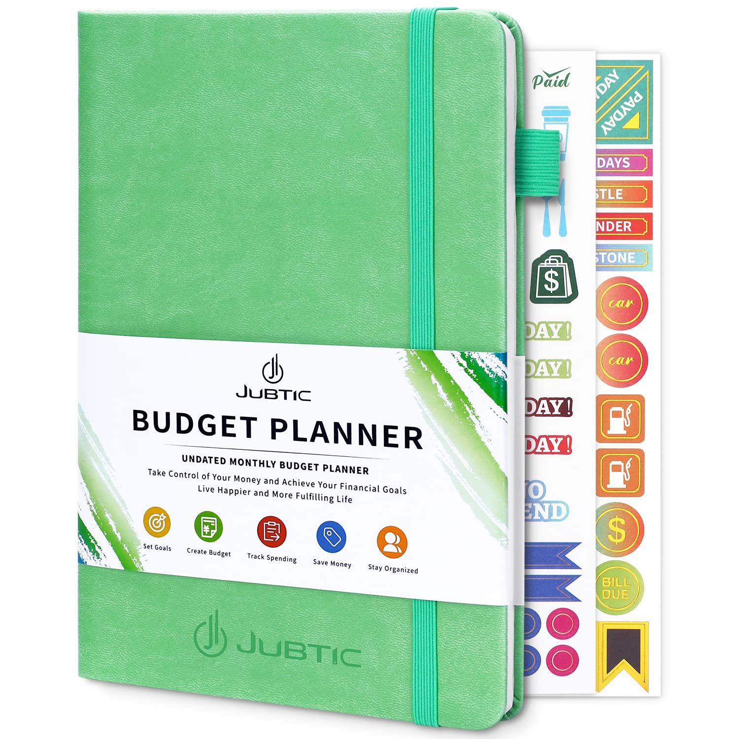 2025 Budget Planner - Monthly Expense Tracker Notebook & Financial Organizer for Home, Office, Work | Undated 12-Month A5 Accounting Book in Mint Green | Perfect for Personal Finance, Bill Tracking & Money Management