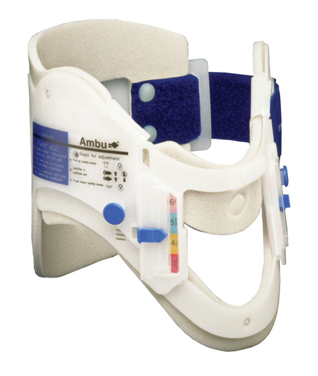 AMBU Perfit ACE Extrication Collar - Adjustable Sizes for Neck Support & Spinal Immobilization | First Aid, Emergency Rescue & Medical Training Use