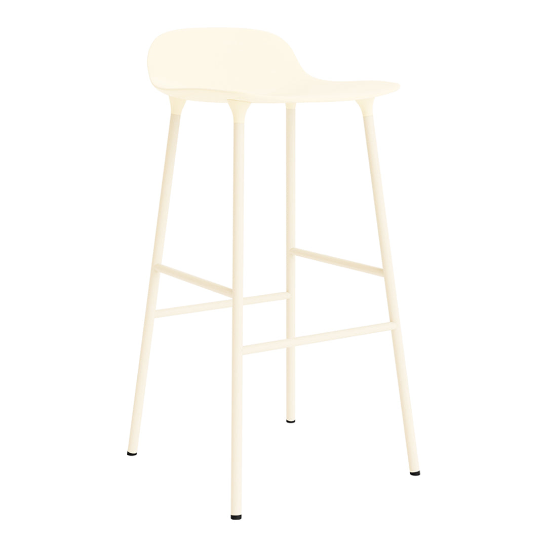 Modern Metal Bar Stools with Form Design - Adjustable Height Counter Stools for Kitchen, Dining & Home Bar - Industrial Style Seating for Restaurants & Cafes