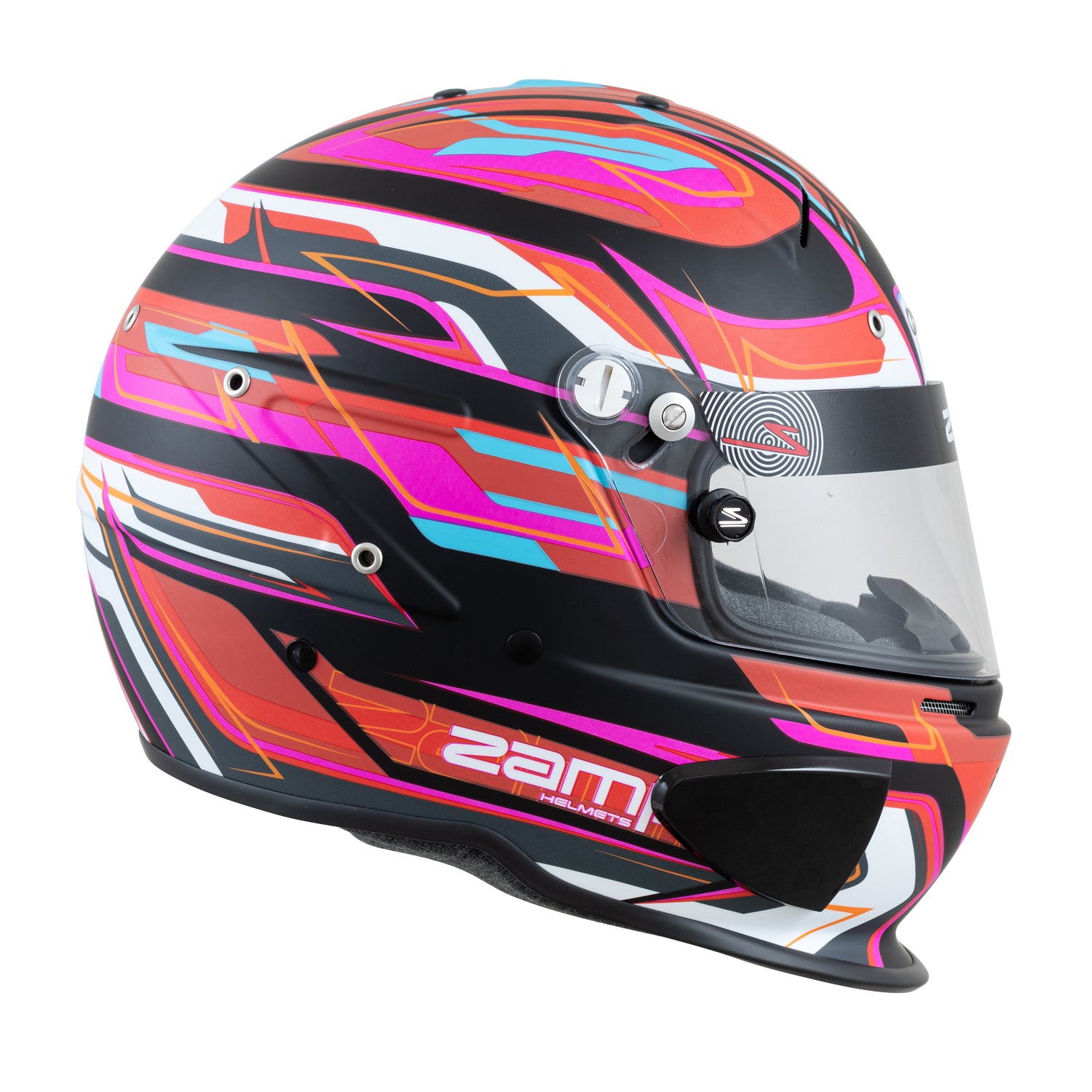 Zamp RZ 70E Matte Black Racing Helmet - FIA 8859 & Snell SA2020 Certified - Lightweight Motorcycle & Auto Racing Safety Gear for Track & Street Use