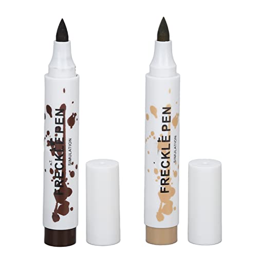 2 Pack Waterproof Freckle Makeup Pen - 0.1oz Safe & Portable Cosmetic Tool for Makeup Artists | Perfect for Dating, Parties & Halloween Costumes