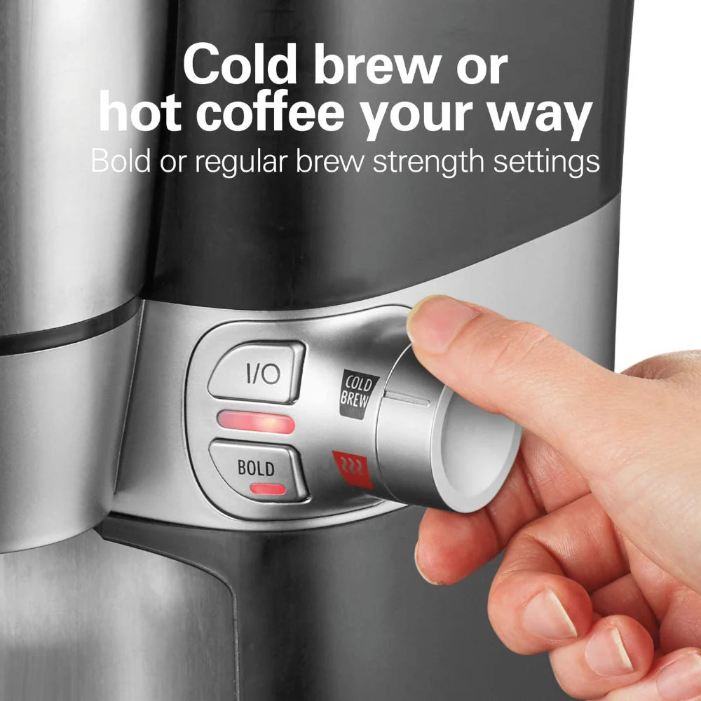 Hamilton Beach 42501C Rapid Hot & Cold Coffee Maker - Fast Brewing for Iced & Hot Coffee - Perfect for Home, Office & Entertaining