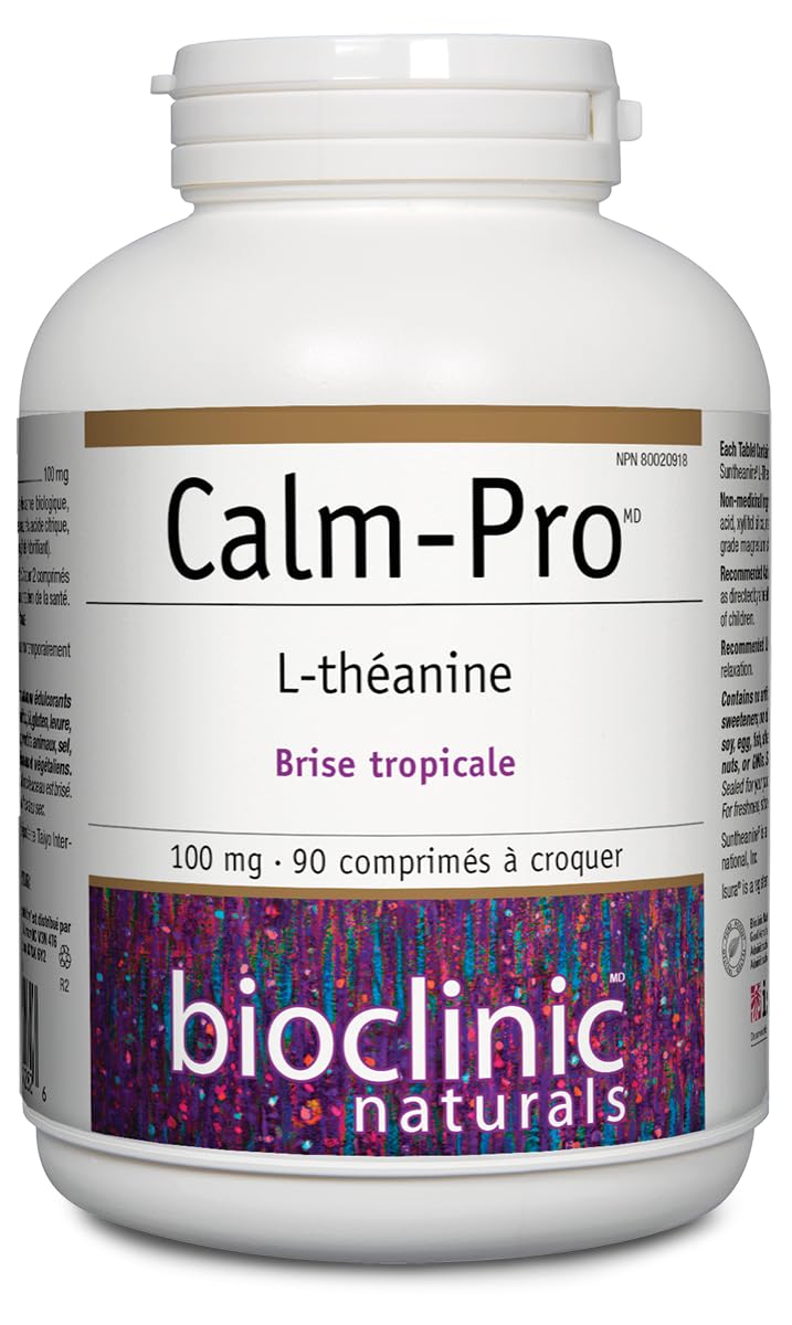 Bioclinic Calm Pro Chewable Tablets - 90 Count | Natural Stress & Anxiety Relief Supplement | Perfect for Work, Travel & Daily Relaxation