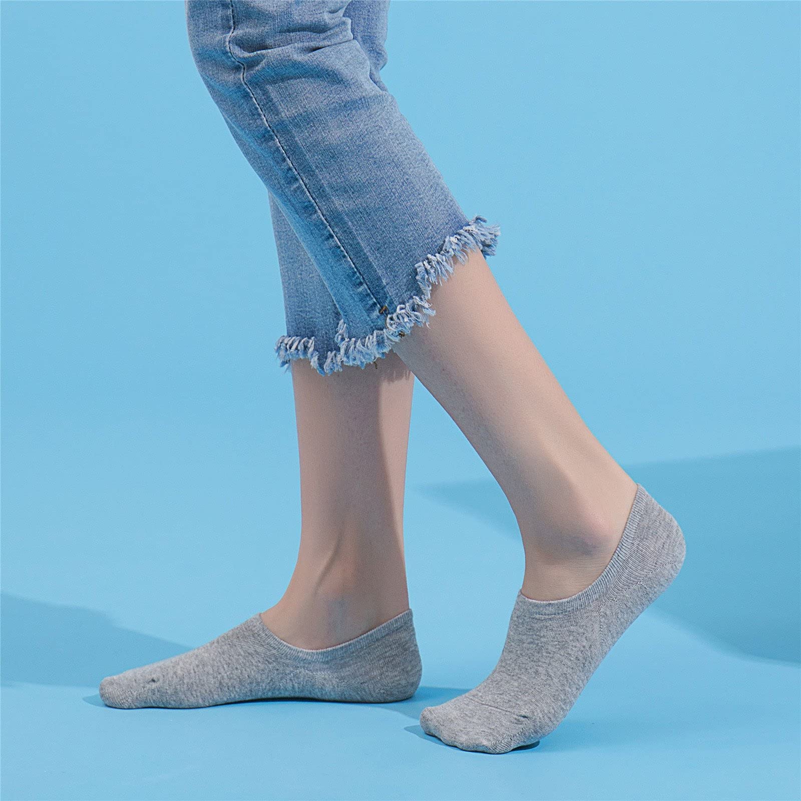 4 Pairs Women's No Show Socks - Non Slip, Low Cut Invisible Liner Socks for Sneakers, Boat Shoes & Everyday Wear
