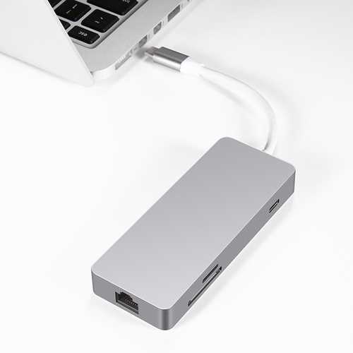 7-in-1 USB C Hub with HDMI, USB 3.0 Ports, Ethernet, SD/TF Card Reader - Multi-Port Adapter for MacBook, iPad, Laptop - Perfect for Home Office, Travel & Video Conferencing