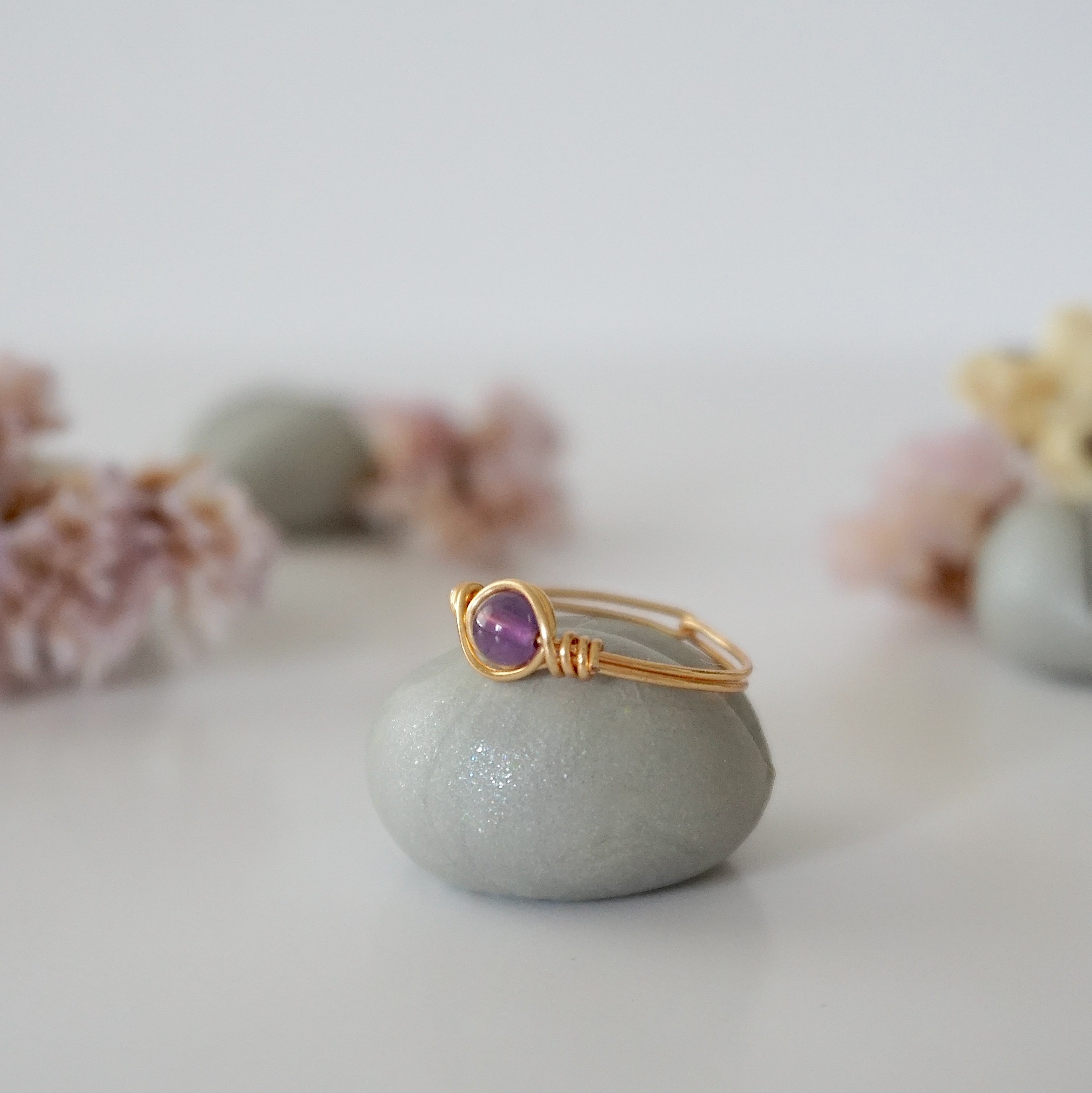 Simple Amethyst Birthstone Ring for Women | Elegant February Jewelry Gift for Her | Perfect for Valentine's Day, Anniversary & Special Occasions
