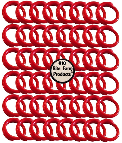 48-Pack Red Leg Bands for Poultry, Birds, and Livestock - 5/8