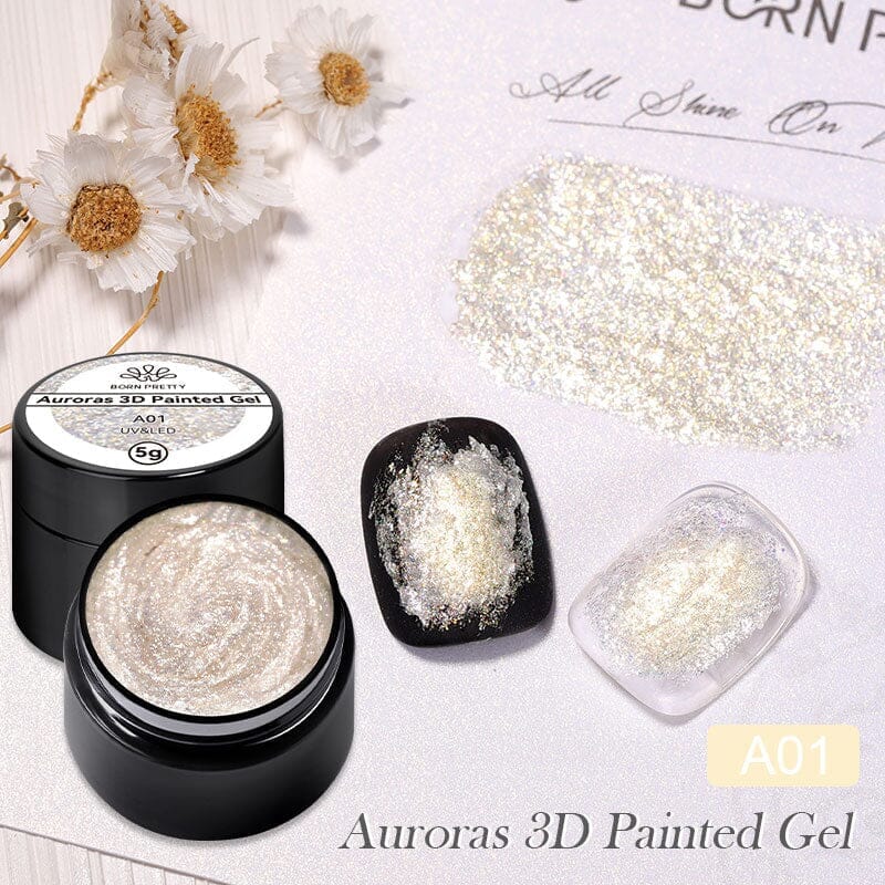 Auroras 3D Painted Gel A03 - 5ml Nail Art Gel Polish for Stunning 3D Nail Designs | Perfect for DIY Manicures & Professional Salon Use