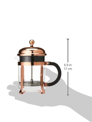 BODUM Chambord 4 Cup French Press Coffee Maker - 17 oz (0.5L) Copper Plated Stainless Steel - Perfect for Home, Office & Camping Brewing