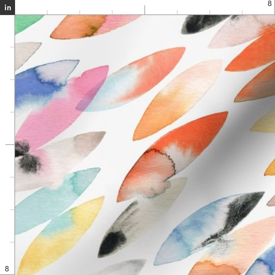 Surf Geometry Sports Boardsports Printed Satin Fabric by The Yard - Premium Spoonflower Fabric for Sewing, Lining, Apparel, Fashion, Blankets & Home Decor | Perfect for Surf-Themed Clothing, Beachwear & Coastal Home Decor