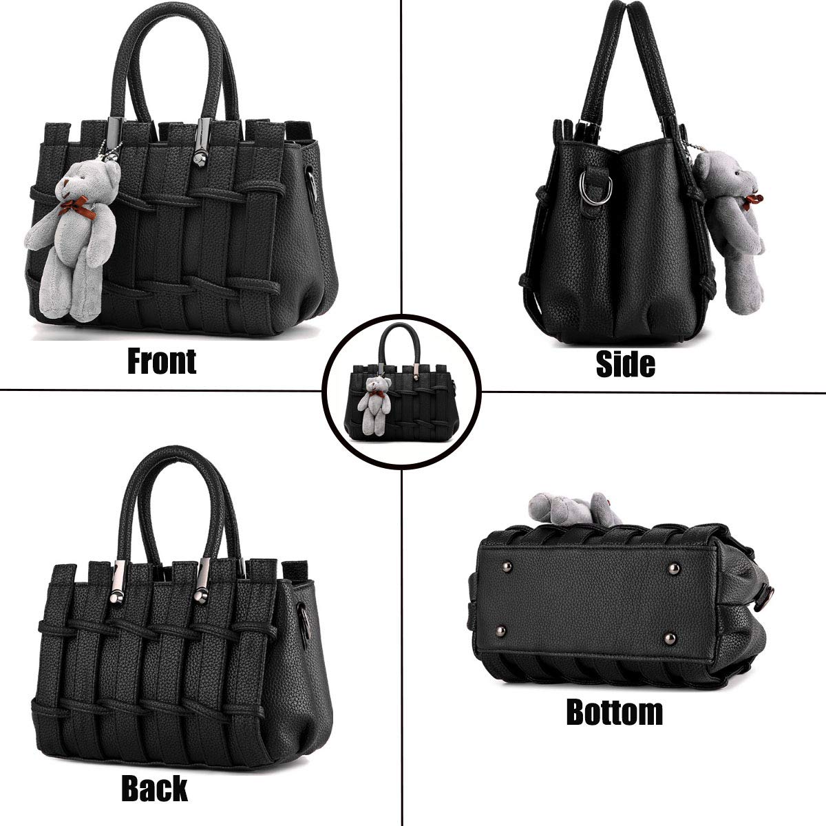 Fashion Women's PU Leather Handbags - Tote & Shoulder Bags for Work & Travel