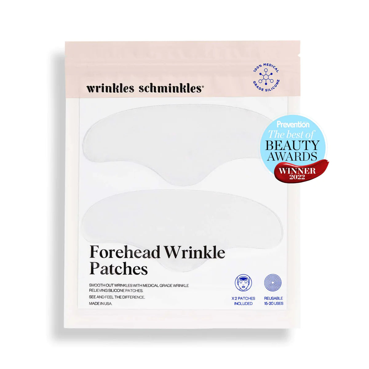 Anti-Wrinkle Forehead Patches - Reusable Silicone Smoothing Strips for Fine Lines & Wrinkles - Perfect for Overnight Use, Skincare Routine & Makeup Prep