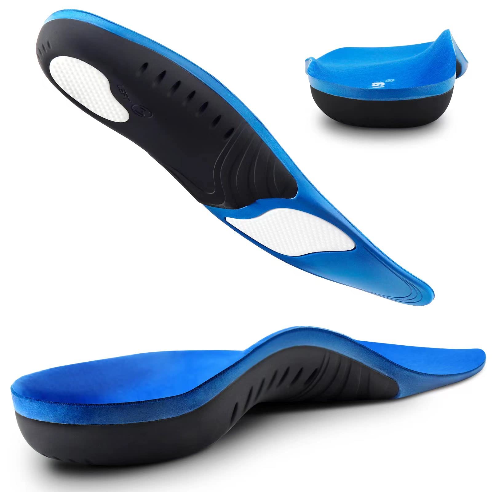 **Plantar Fasciitis Insoles for Men & Women – High Arch Support Orthotic Shoe Inserts – Gel Running Insoles for Flat Feet, Arch Pain, Pronation & Metatarsalgia Relief – Heavy Duty Support for Walking, Running & Work**