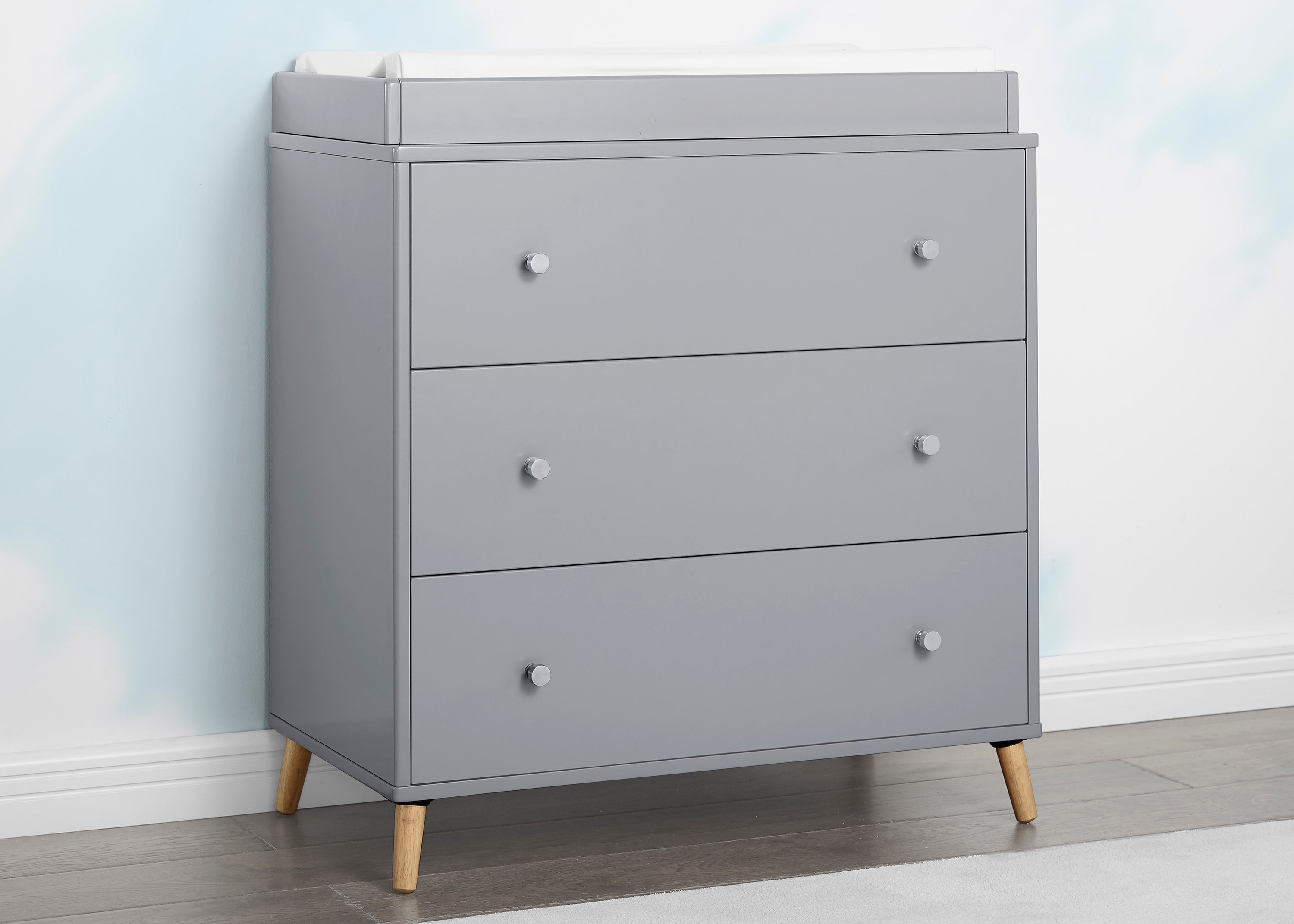 Jordan 3 Drawer Dresser - Modern Wooden Chest of Drawers for Bedroom Storage | Perfect for Clothes, Linens & Home Organization