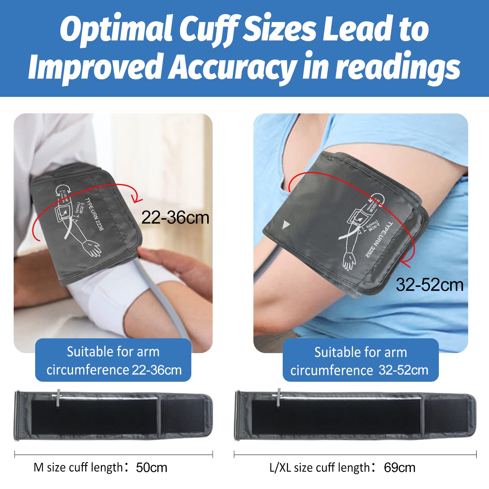 Elera Digital Automatic Upper Arm Blood Pressure Monitor with Extra Large Cuff (32-52cm) & Standard Cuff (22-36cm) - Accurate Home Use for Adults, Seniors, and Family Health Tracking