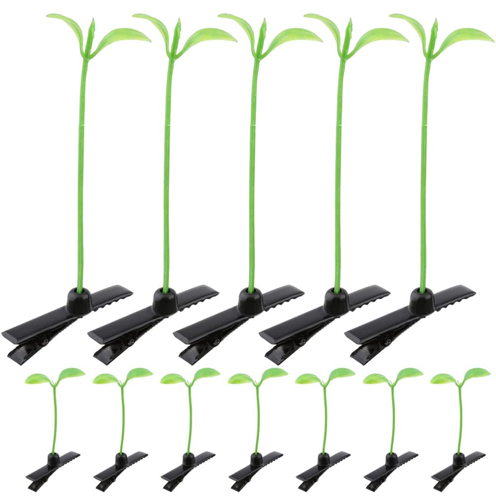 Beaupretty 40Pcs Cute Bean Sprout Hair Clips for Women Girls Kids - Fun Plant Grass Hair Accessories for School, Home, Party & Cosplay - Perfect for Daily Wear, Gifts & Themed Events