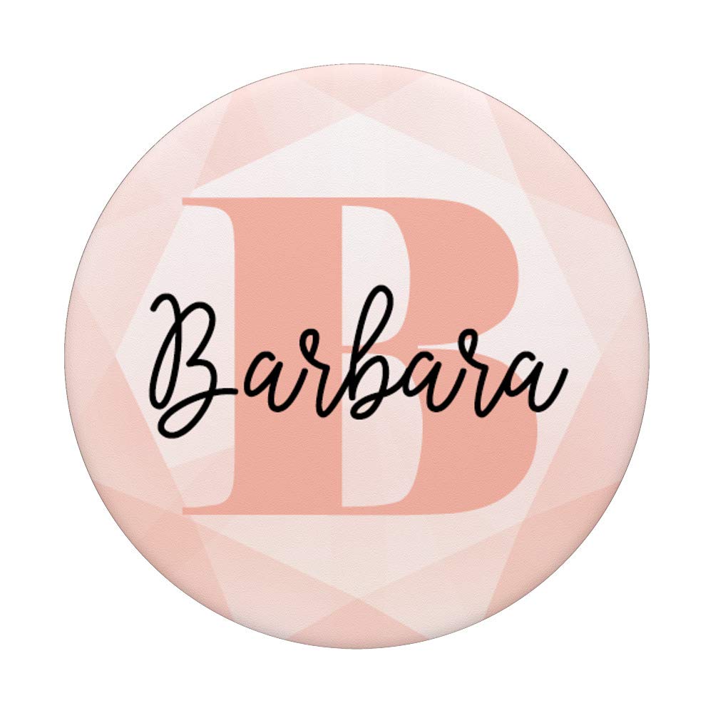 Barbara Name Rose Gold Diamond Collapsible Phone Grip Stand - Personalized Phone Holder for iPhone Samsung - Perfect for Selfies, Videos & Secure Grip While Shopping or Traveling