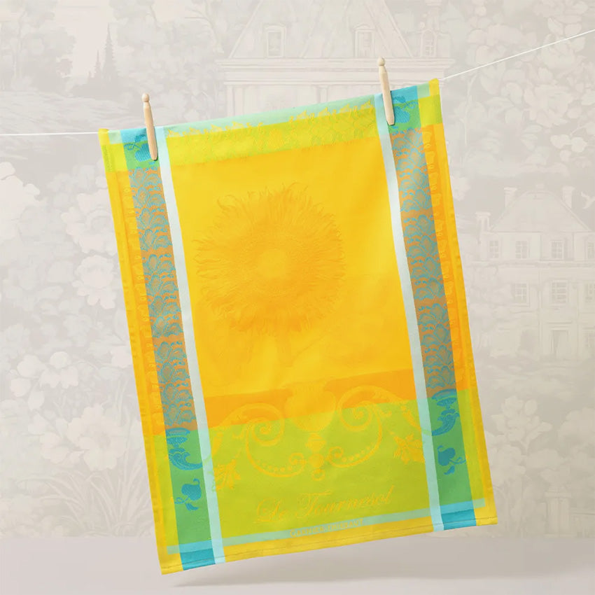 Garnier Thiebaut Le Tournesol Soleil Kitchen Towel - Absorbent & Decorative Dish Towels for Cooking, Baking & Kitchen Decor