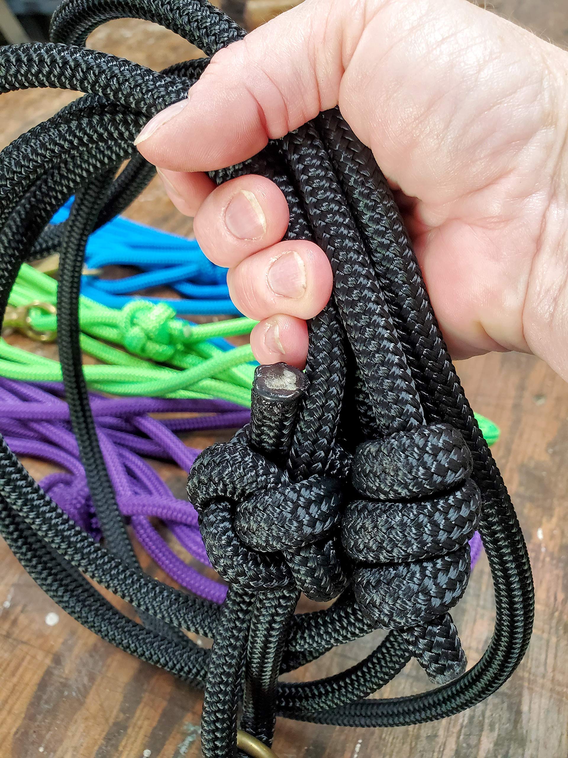 14 ft Blue Horse Lead Rope - 3/8