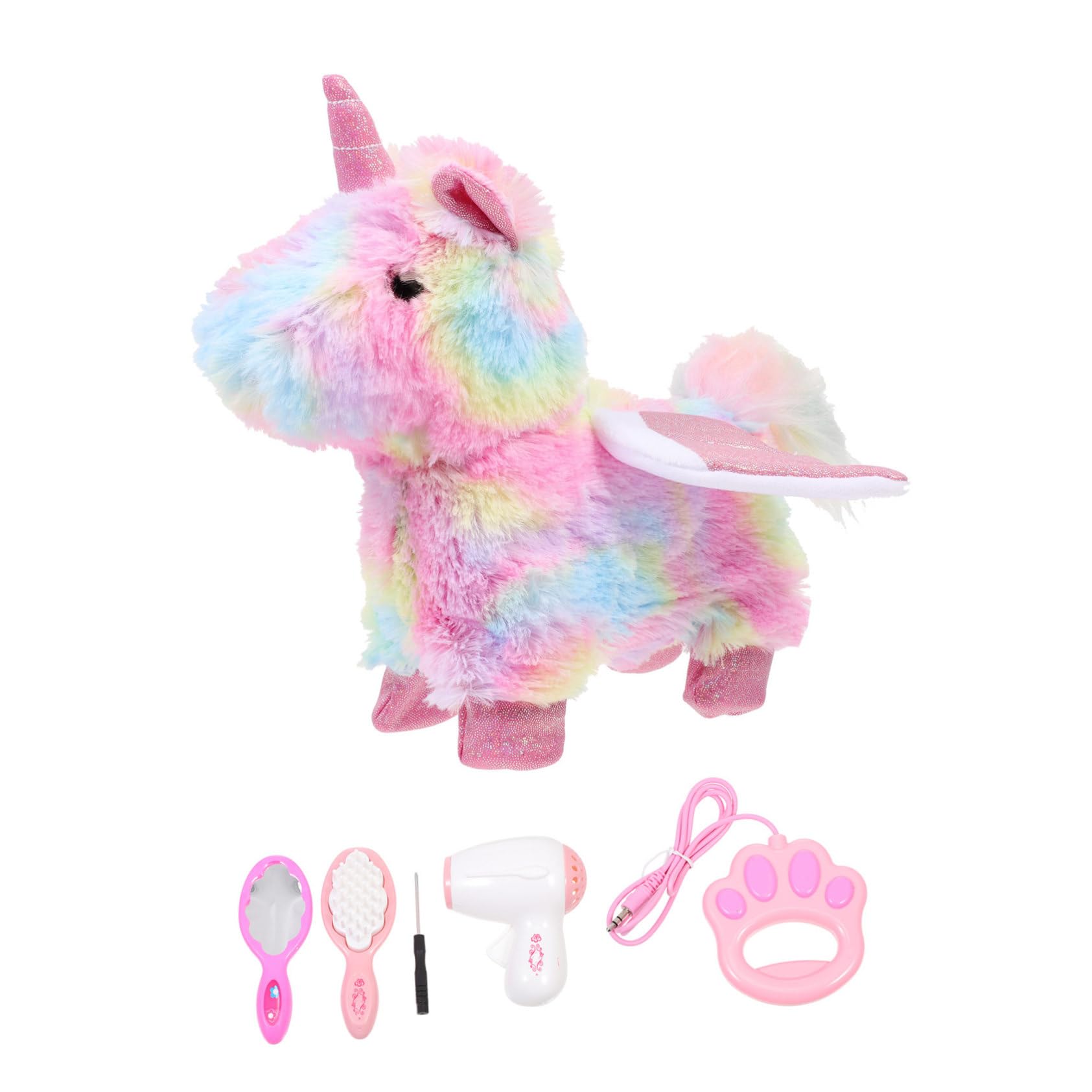 Vaguelly Unicorn Stuffed Animal Toy Set - Soft Plush Comfort Gift for Girls, Kids, Princess & Puppy Lovers | Perfect for Playtime, Birthday Presents & Dog Chew Toys