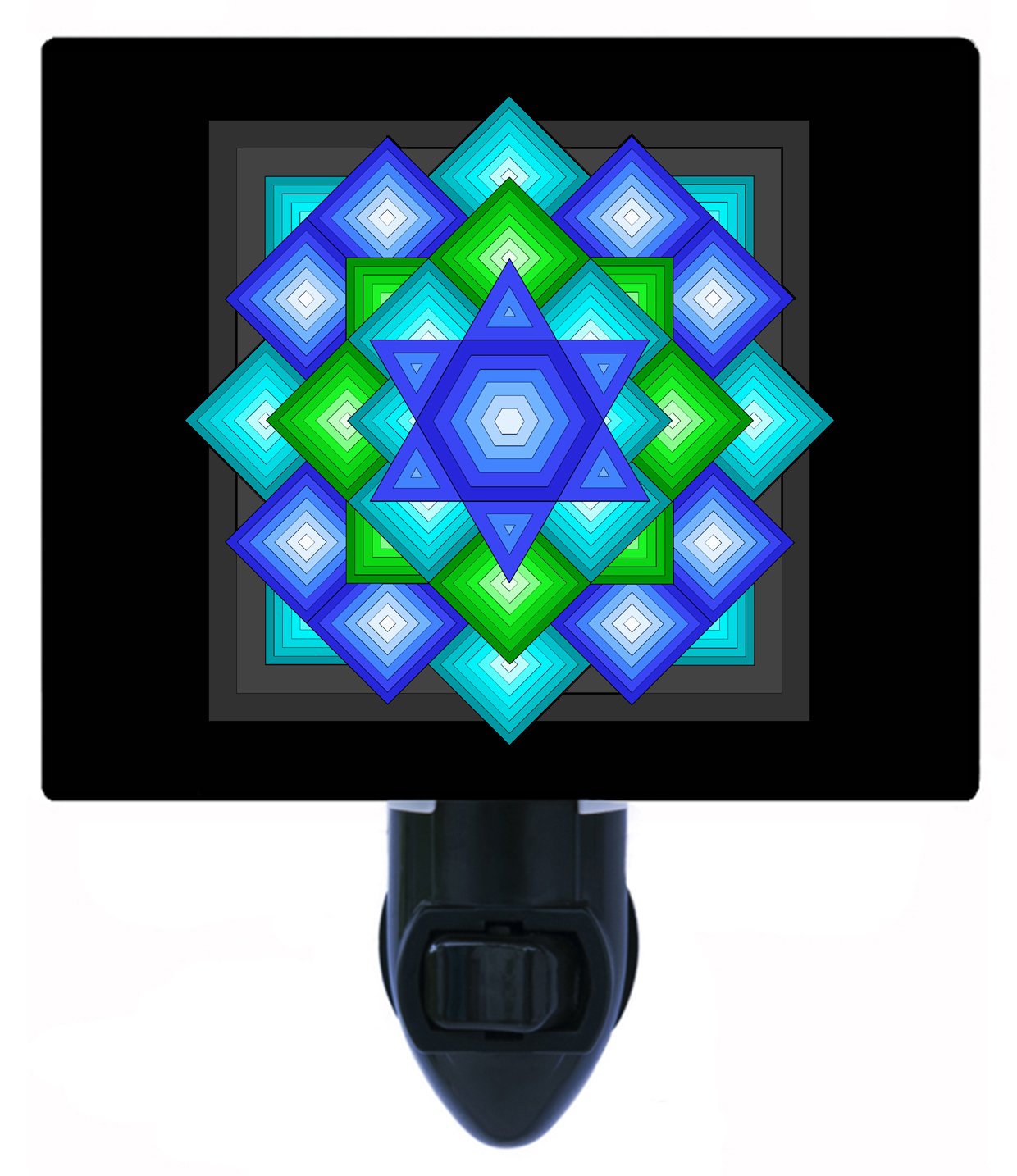 Jewish Star Quilt LED Night Light - Energy Efficient & Dimmable for Bedroom, Nursery, or Prayer Room - Perfect for Hanukkah, Shabbat, and Jewish Home Decor