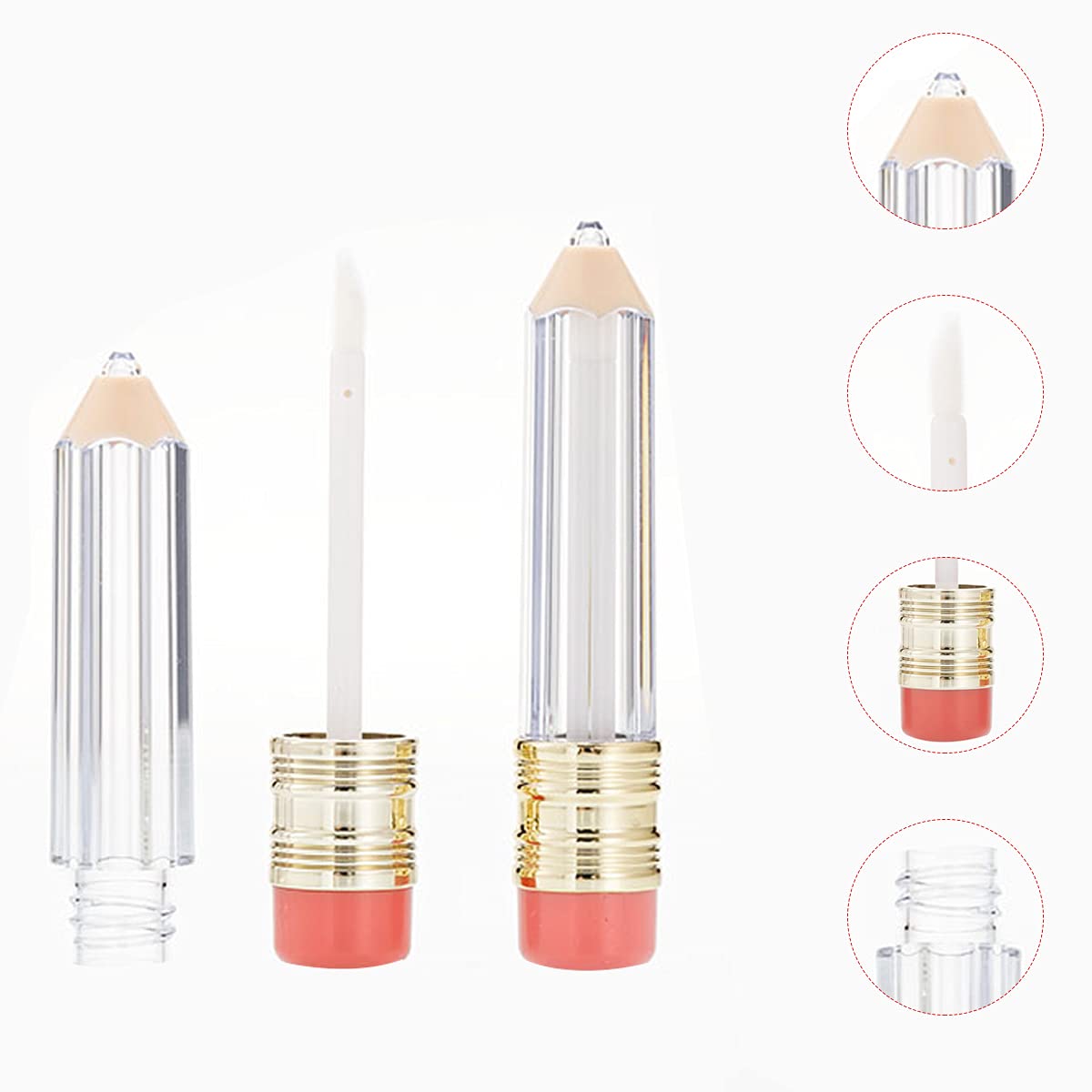 22 Pcs 5ml Clear Refillable Lip Gloss Tubes - Empty Lip Balm Containers for DIY Cosmetics | Perfect for Women & Girls Makeup, Travel & Gift Packaging
