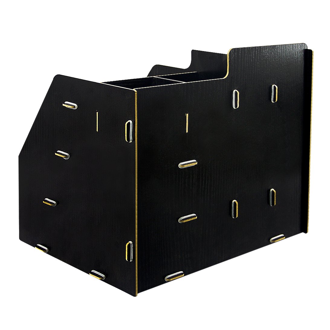 Wooden DIY 8-Section Desk Organizer - File Folder, Notebook & Document Holder with Pen Storage, Drawer & Memo Board | Vertical & Horizontal Office Organizer for Home & Workspace | Perfect for Office, Study & Remote Work Setup