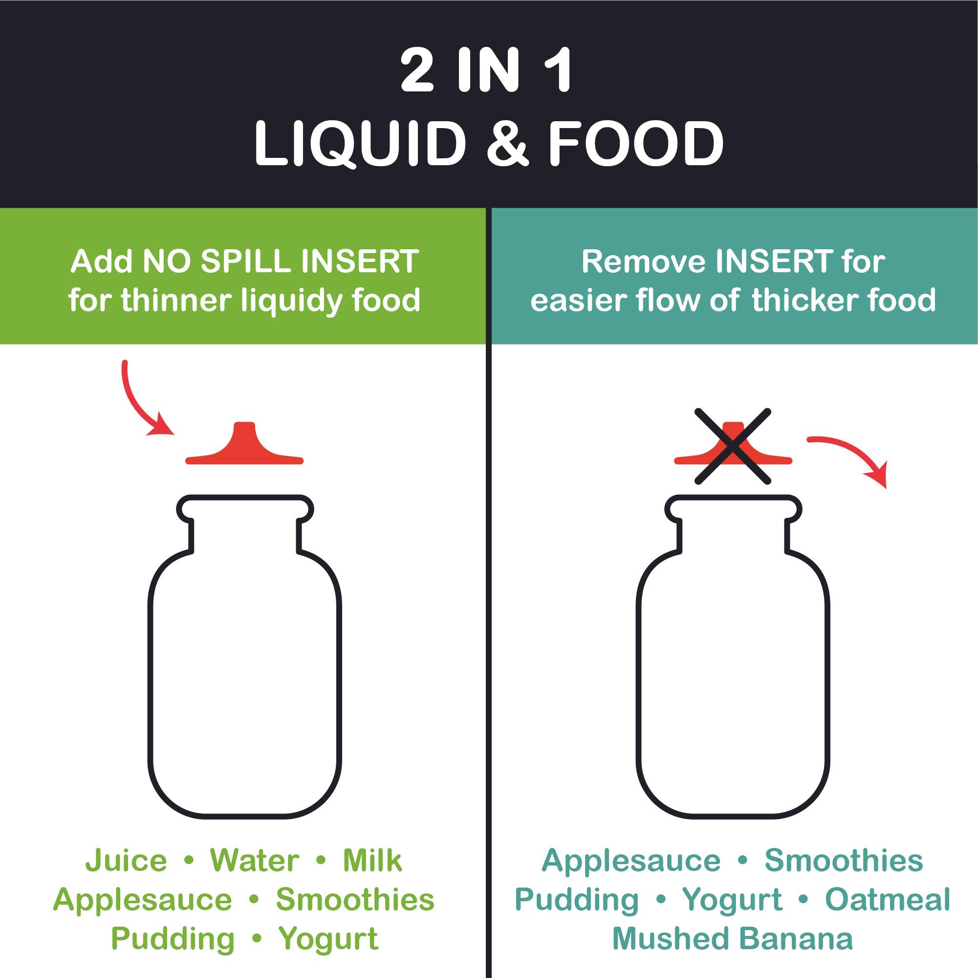 Aqua 6 oz Squeasy Snacker Spill-Proof Silicone Reusable Food Pouch for Soft Foods & Liquids - Perfect for Water, Apple Sauce, Yogurt, Smoothies & Baby Food - Dishwasher Safe - Ideal for On-the-Go Snacking, Travel & Baby Feeding