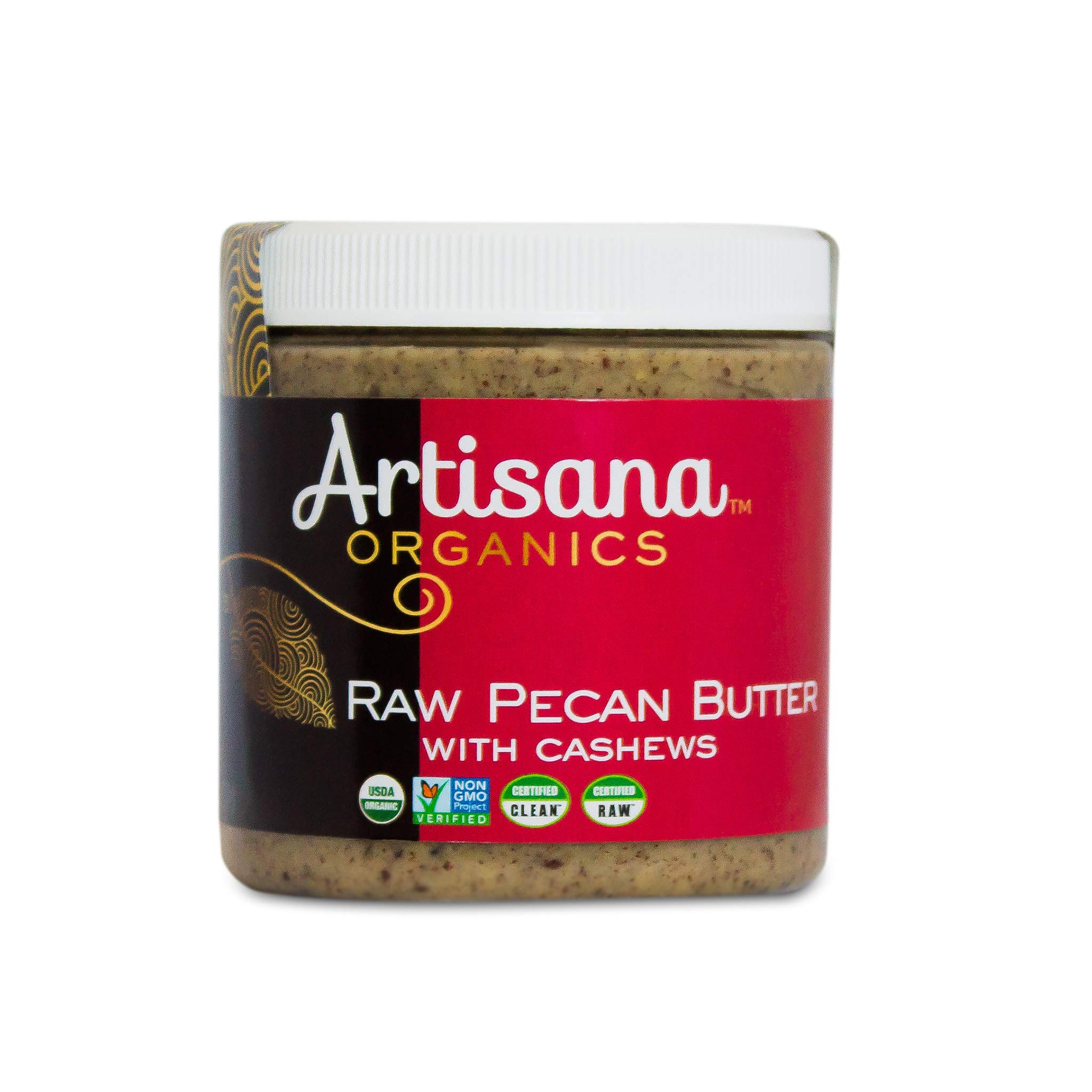 Artisana Organics Raw Pecan Butter with Cashews - 6 Pack (9 oz Each) | Gluten-Free, Vegan Nut Butter Spread for Toast, Smoothies & Baking