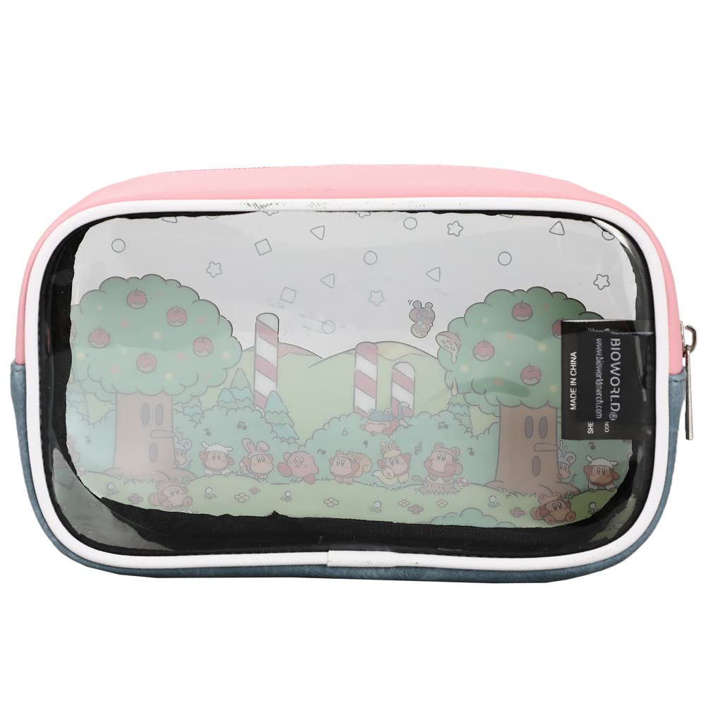Bioworld Kirby Travel Toiletry 3-Piece Set - Cute Cosmetic Bag, Hanging Organizer & Pouch for Women | Perfect for Vacation, Business Trips & Gym Essentials