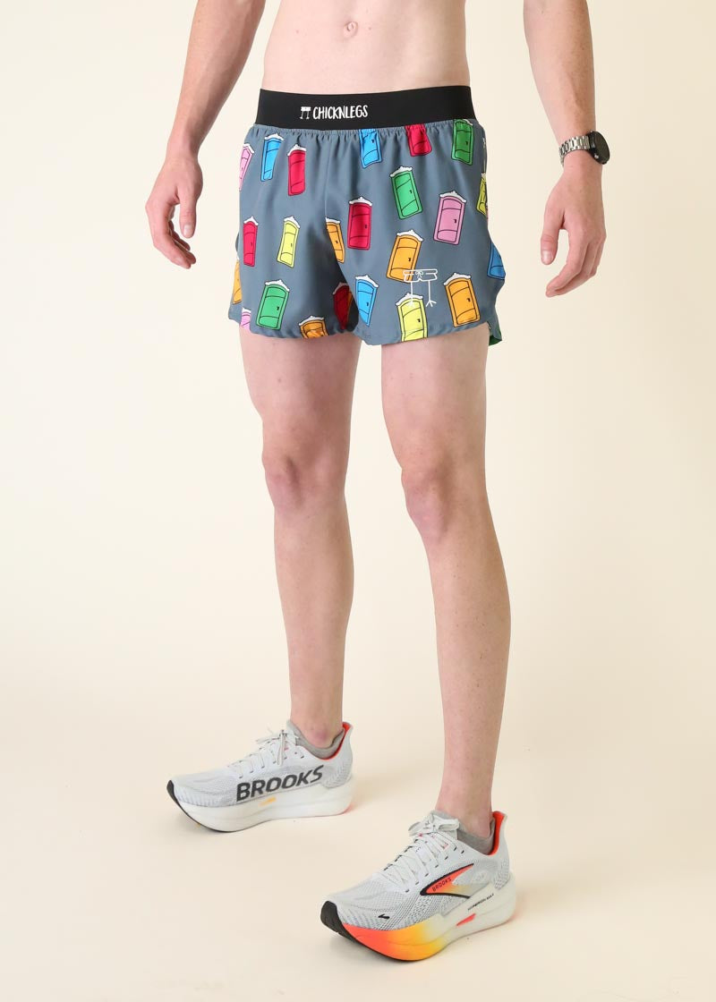 **Men's 4-Inch Split Running Shorts - Lightweight Quick-Dry Athletic Shorts for Gym, Workout & Outdoor Activities**