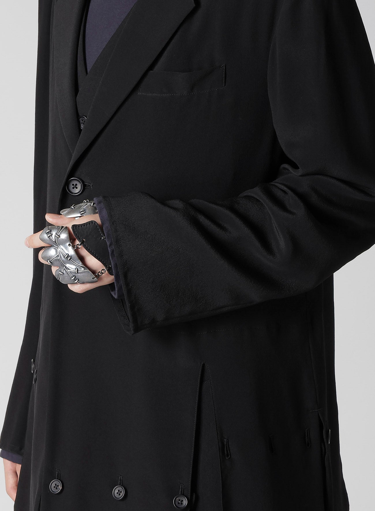 12M Silk Decine Hem Wrapped Jacket - Elegant Women's Blazer for Office, Party & Evening Wear - Formal & Casual Outfits