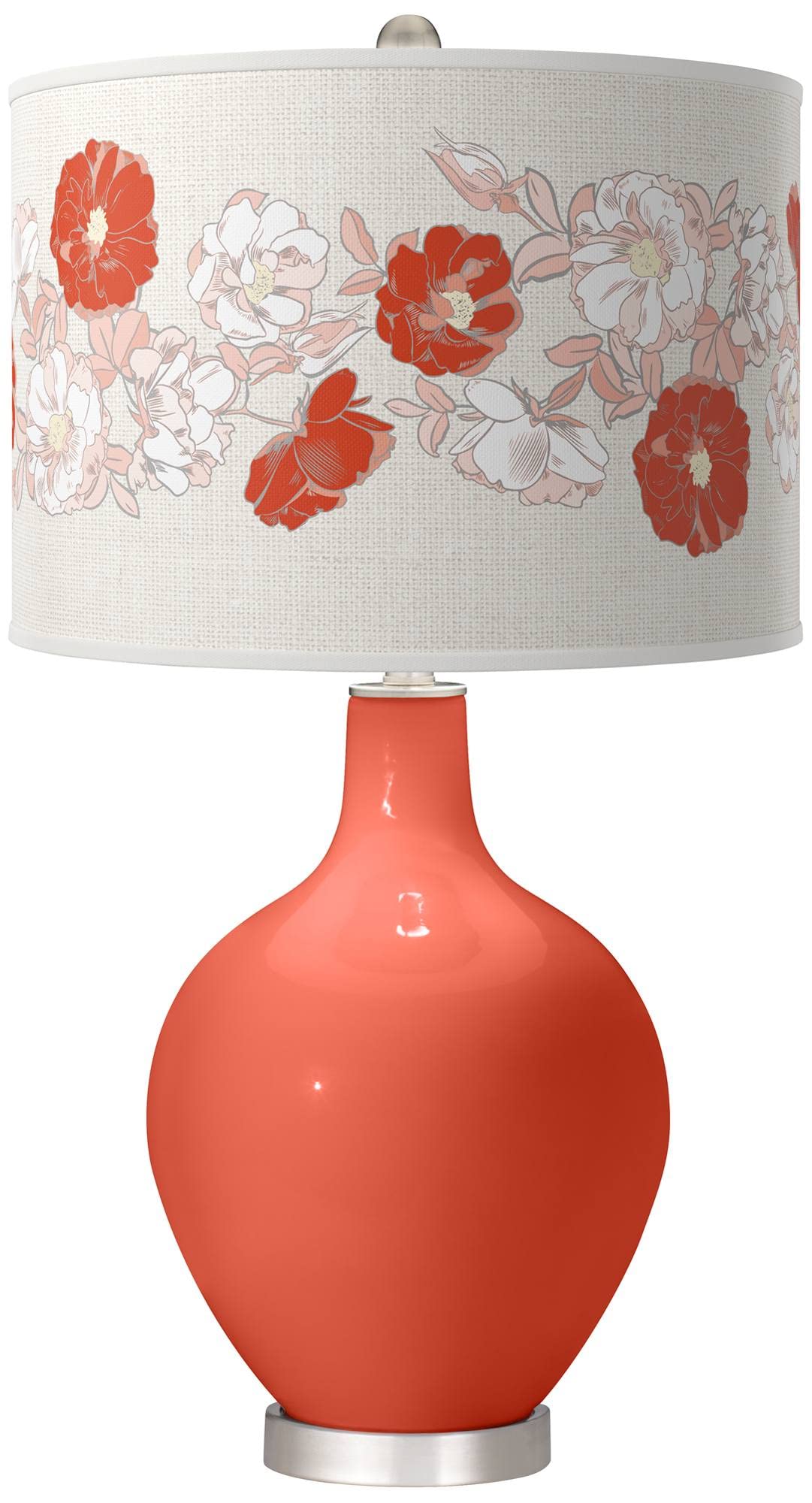 Color + Plus Koi Rose Bouquet OVO Table Lamp - Romantic Bedside Night Light for Bedroom, Living Room, and Wedding Decor