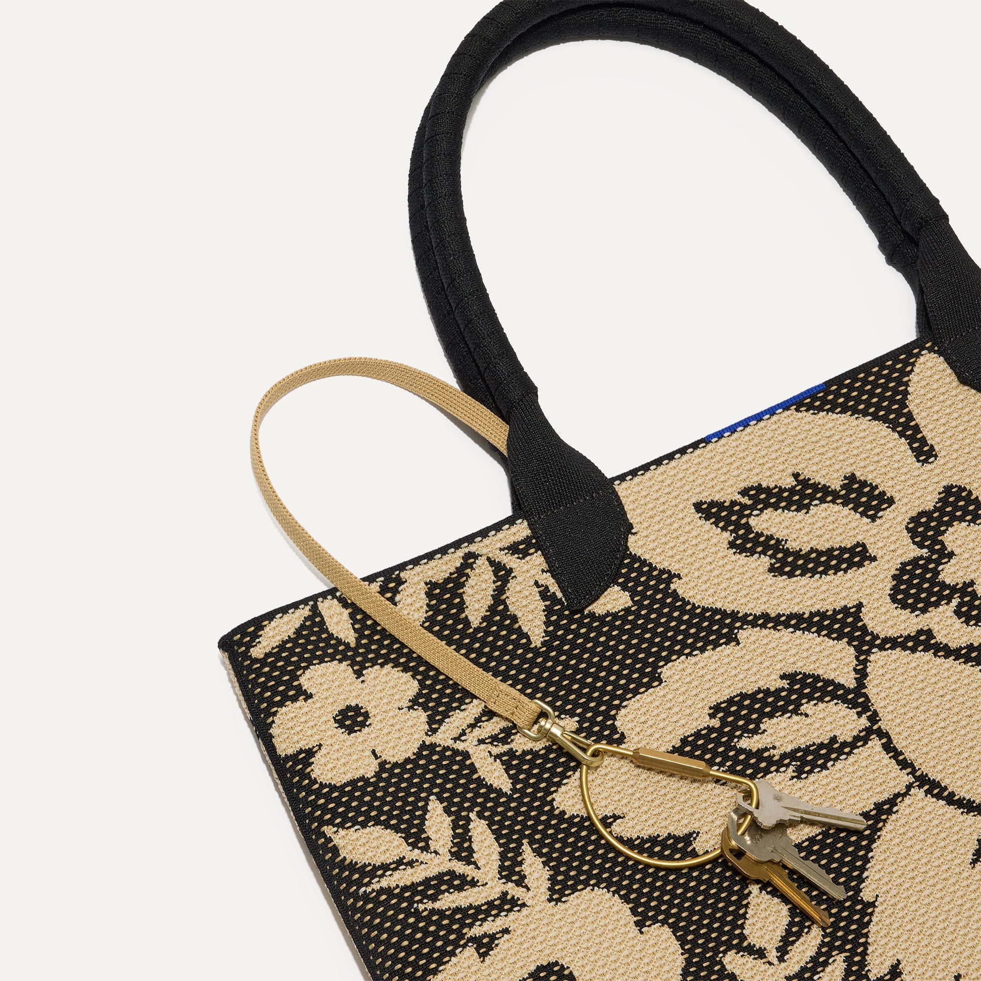 Lightweight Jardin Black Tote Bag - Stylish & Durable for Work, Travel & Shopping