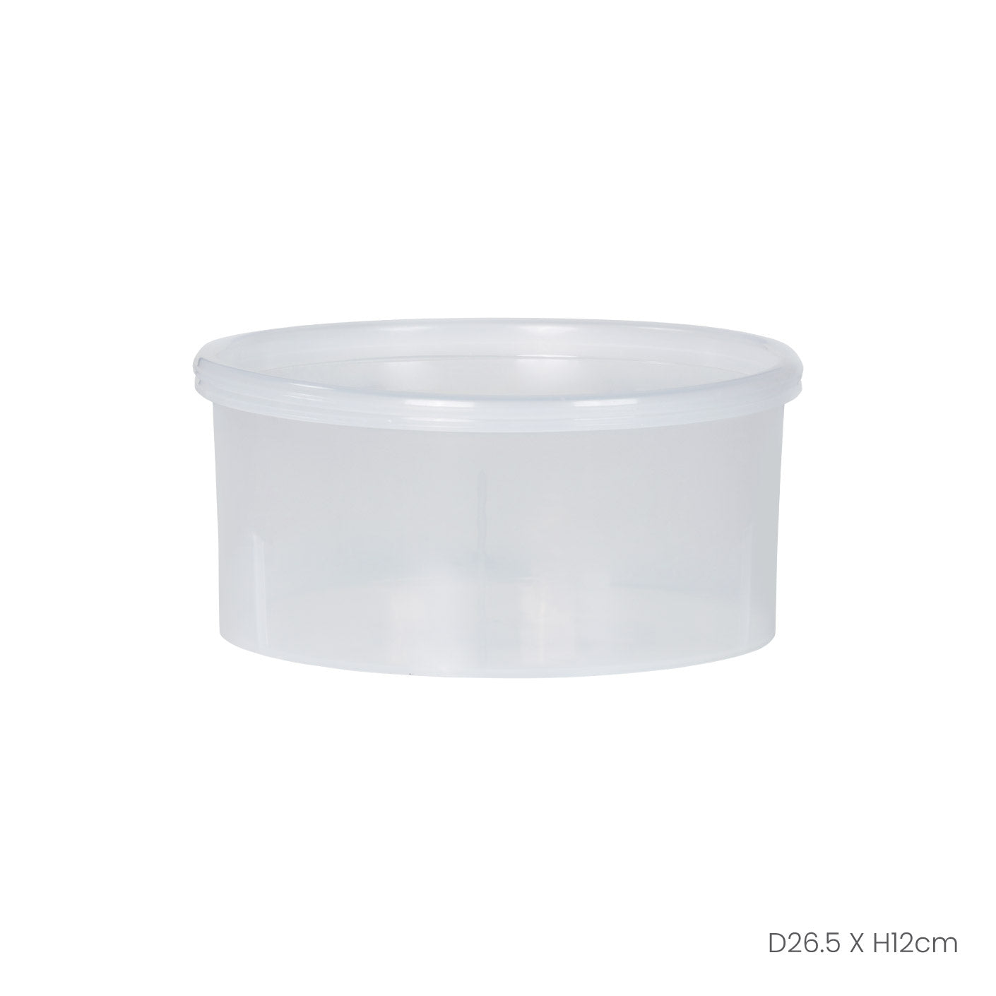 Round Plastic Food Storage Container with Lid (5016) - Airtight, BPA-Free, Stackable for Pantry, Fridge & Meal Prep