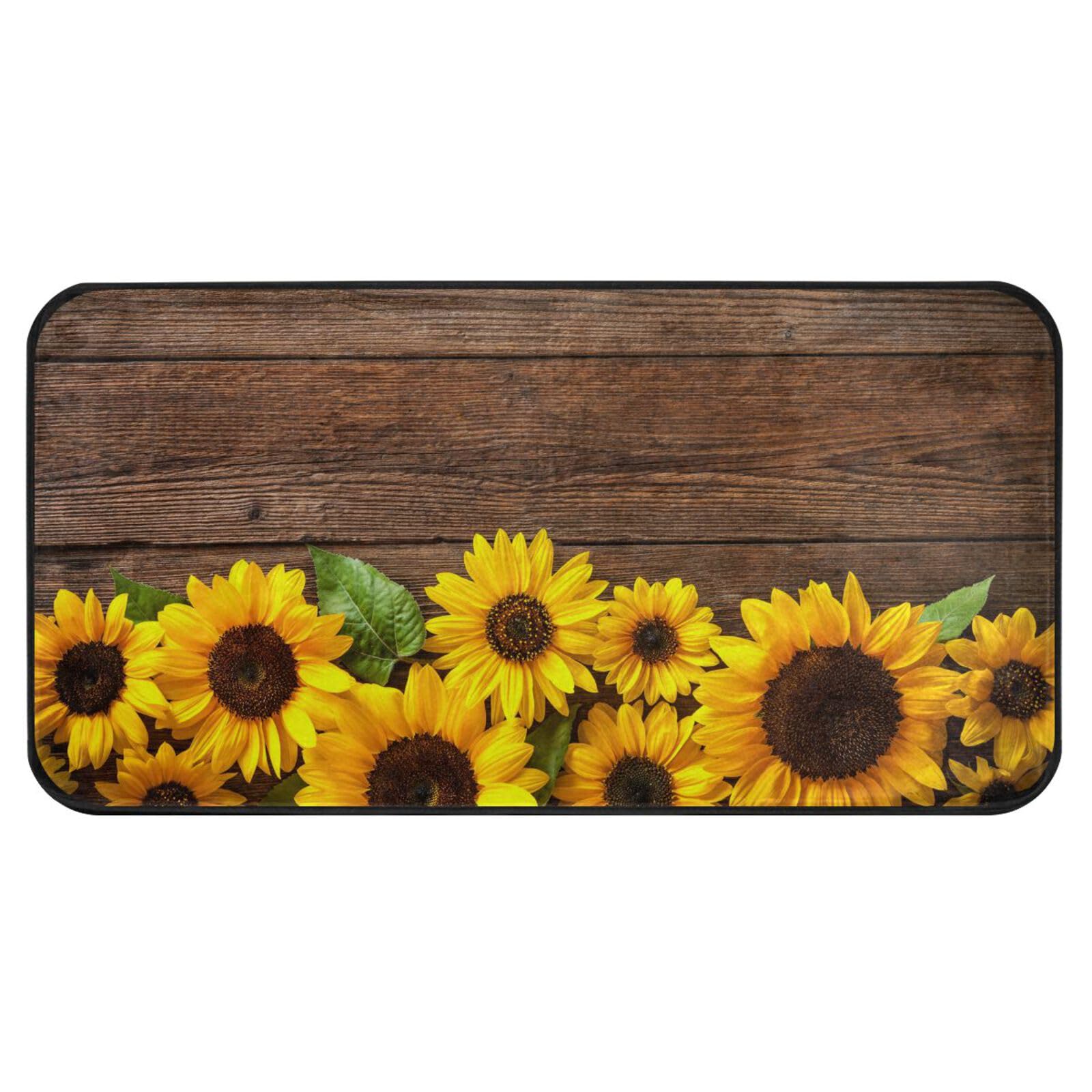 Premium Anti-Fatigue Sunflower Kitchen Rug - 39