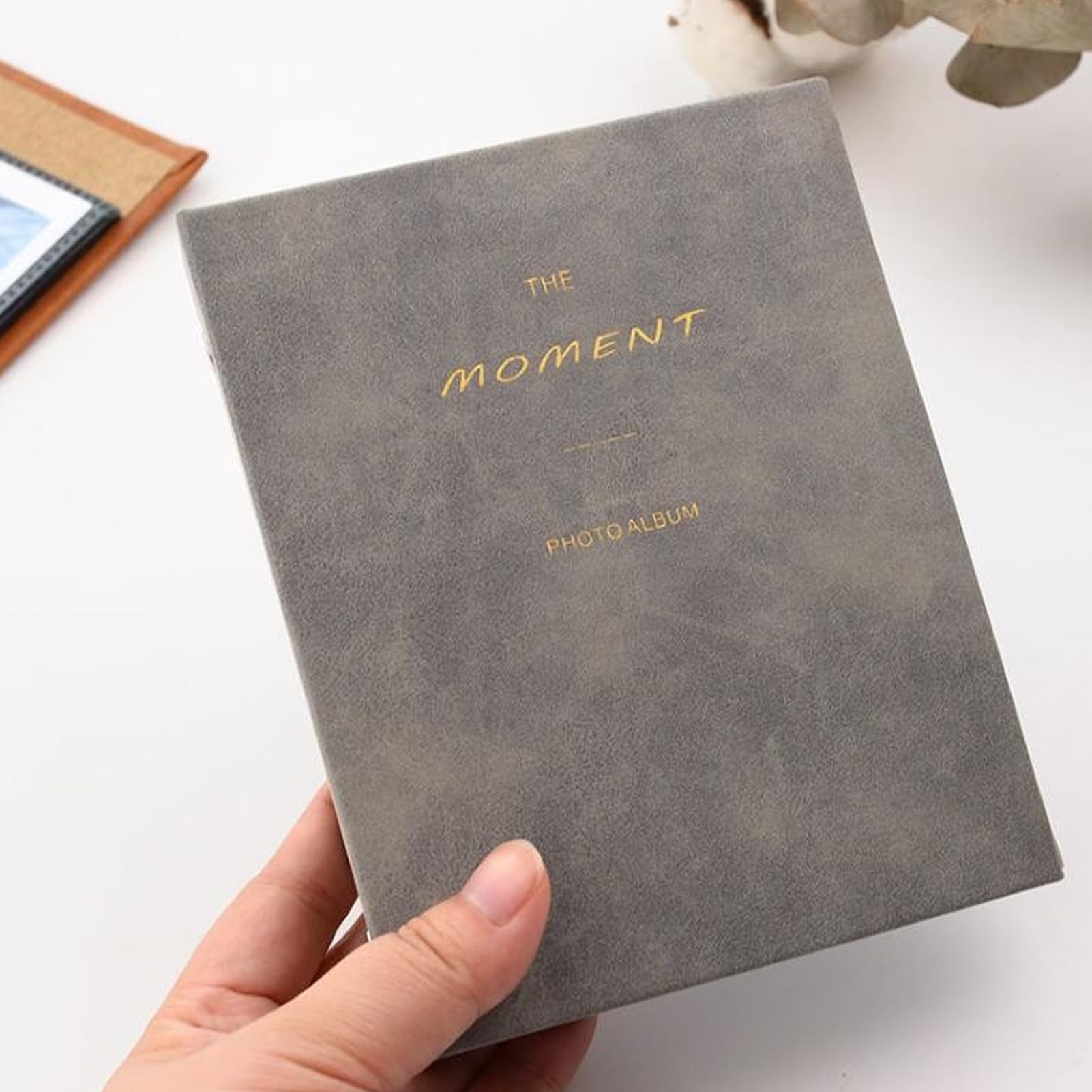 64-Pocket Photo Album - Universal 3in Photo Paper Compatible, Durable Protective Scrapbook for Pictures (Grey) | Perfect for Family Memories, Wedding Photos & Travel Snapshots